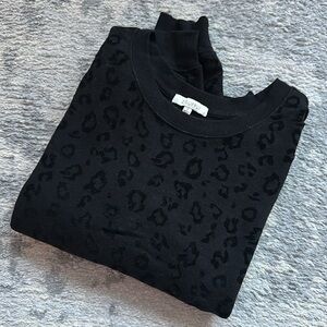 Z Supply Black Leopard Print Top